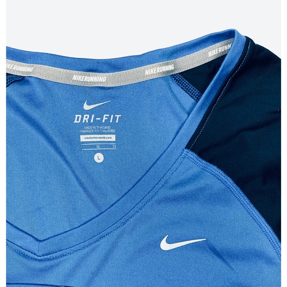 Nike Running Athletic Top Dri-Fit Performance Blue T Women's Size L - Picture 4 of 7